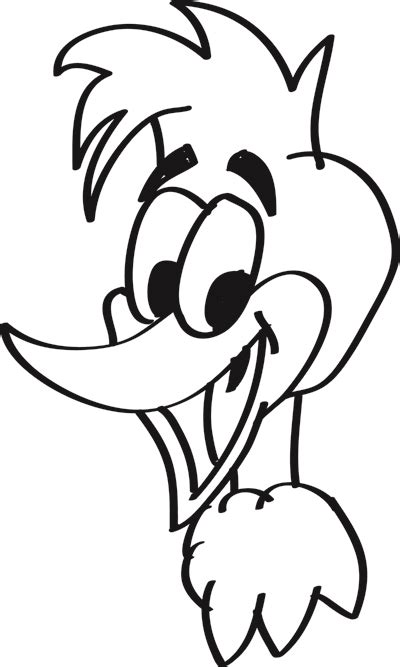 Imágenes animadas para dibujar y colorear. como dibujar al pajaro loco facil - Dibujos fáciles de hacer