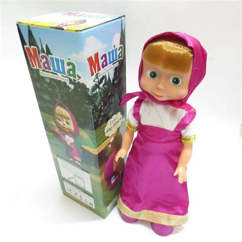 Top Russian Dolls For Girls Masha And Bear Doll Toy Dancing Talking Musical Mahsa Bonecas