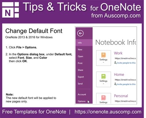 A Purple And White Flyer With The Words Tips And Tricks For One Note