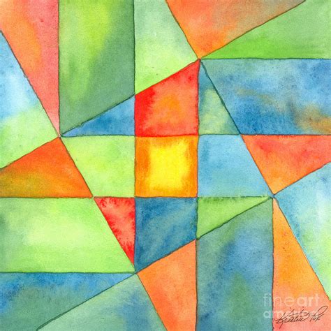Color Square Abstract By Kristen Fox