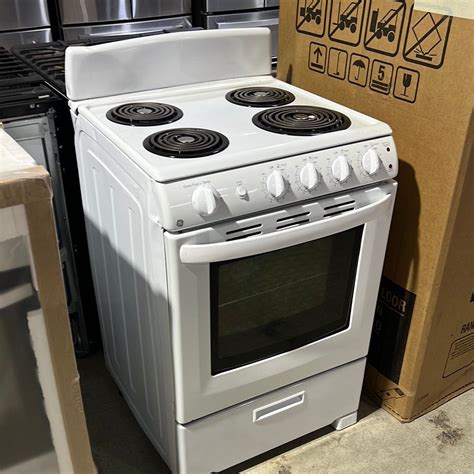 Ge Jcas300dmww Range 24 Exterior Width Electric Range Coil Burners