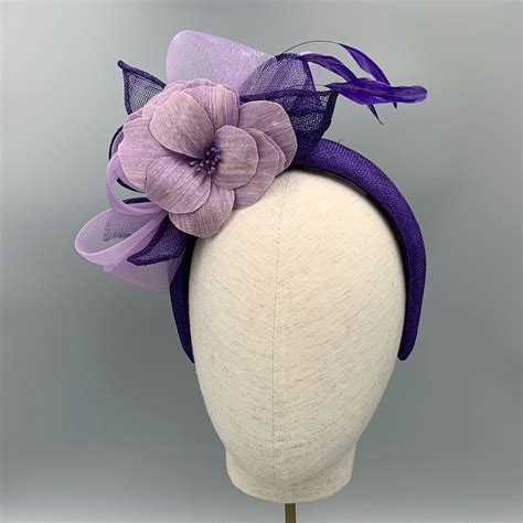 Purple Lilac Padded Headband Fascinator Etsy
