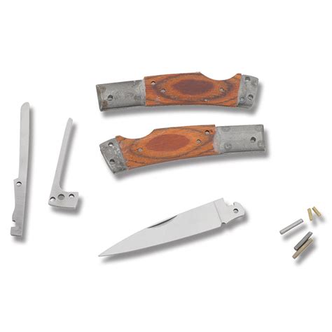This kit has curly birch. Do-It-Yourself Double Ended Lockback Kit - Rough Rider Knives