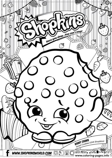 The shopkins world provides you cute printables and cartoon for girls in a different format as. Print shopkins kooky cookie coloring pages | Shopkin ...