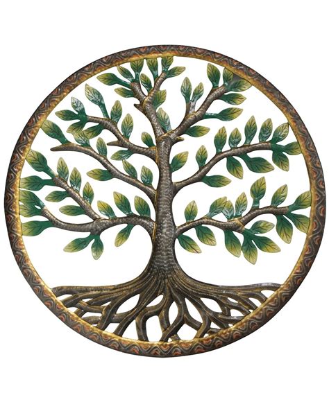 Colorful Tree Of Life Fair Trade Metal Art 23 X 23 Inches Life