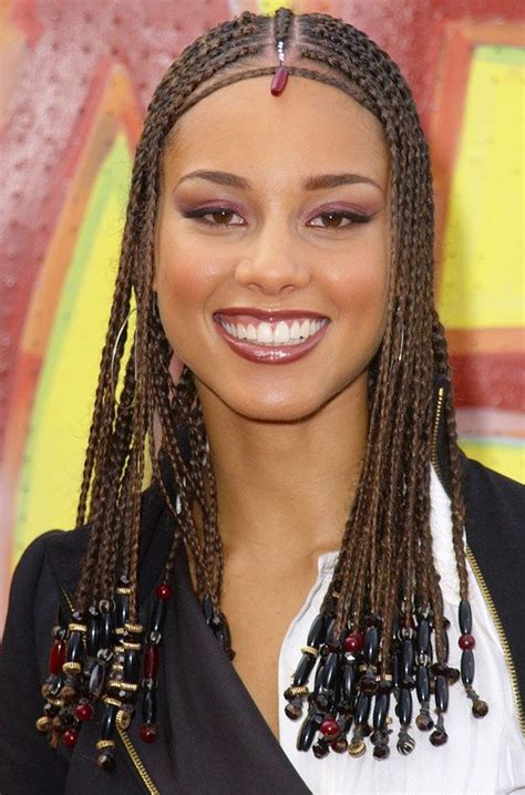 For those of us with textured hair, the best celebrity natural hair looks are a goldmine of possibility. alicia keys braids with beads 2014 hairstyles | Alicia ...