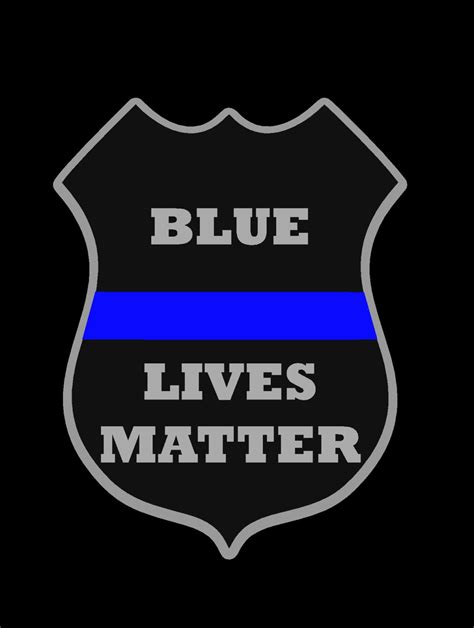 Blue Lives Matter Decal Police Badge Thin Blue Line Decal