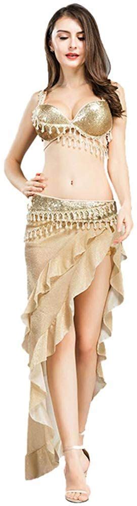 royal smeela belly dance costume set for women gold belly dance bra and triangle h
