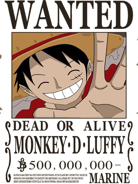One Piece Wanted Poster Png Free Logo Image