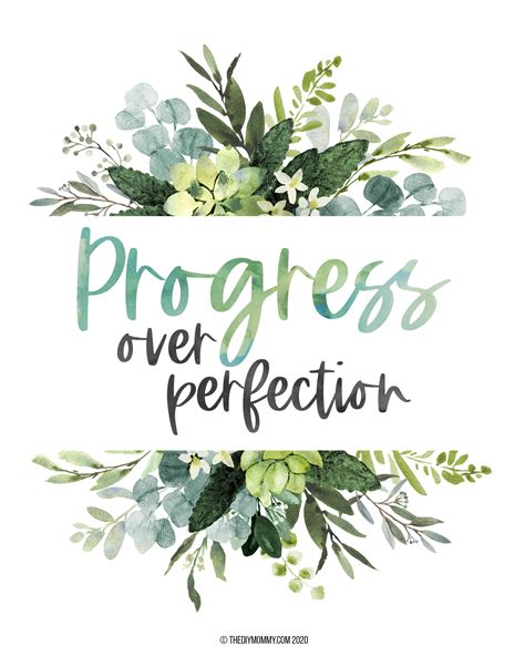 Progress Over Perfection - Free Printable Art & Mobile Background | The ...