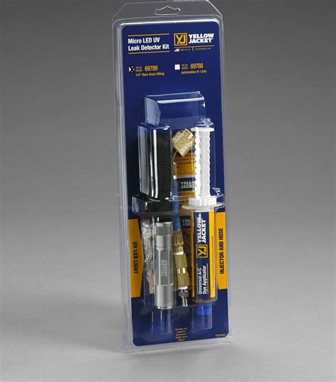 Get the job done right the first time by using the a/c pro uv leak detection kit. Yellow Jacket 69789 Micro UV LED and Dye Kit for AC/R ...