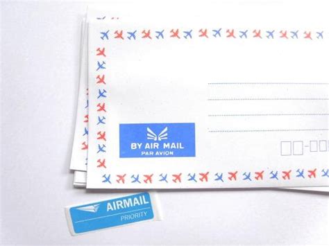 Set Of 25 Par Avion Airmail Envelopes Vintage Air Mail