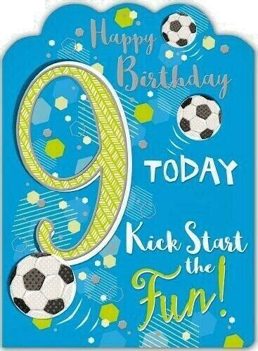 Maybe you would like to learn more about one of these? Age 9 - Boys 9th Birthday Card - £1.99 - Welsh Gifts