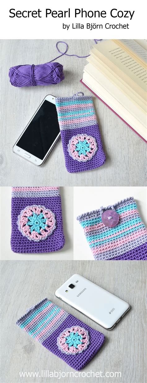 Secret Pearl Phone Cozy: free pattern (avec images) | Crochet, Modèles