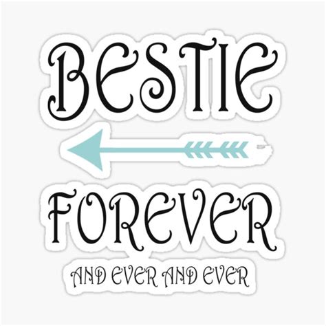 Bestie Forever Bff Best Friends Forever 2 Sticker For Sale By