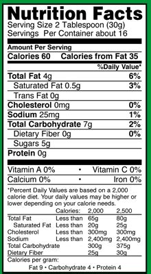 Track calories, carbs, fat, and 18 other key nutrients. Balsamic Vinaigrette (6) Bottles