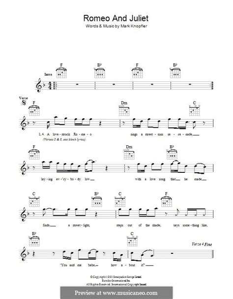 F#m e d c#m telah tiba waktuku bm a g e tuk berpisah denganmu f#m e d c#m menangislah untukku bm a g. Romeo and Juliet (Dire Straits) by M. Knopfler - sheet music on MusicaNeo