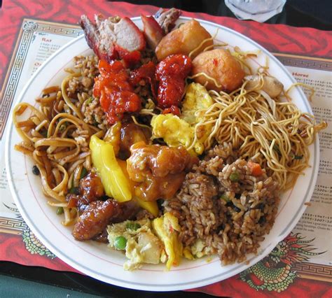Free Plate With Chinese Food Stock Photo