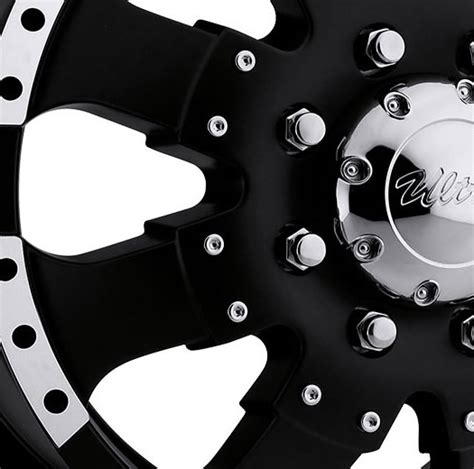 Ultra Wheels 023 Dually Front Matte Black With Diamond Cut Lip