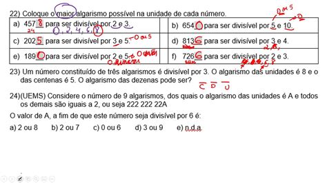 Exercicio Criterio De Divisibilidade