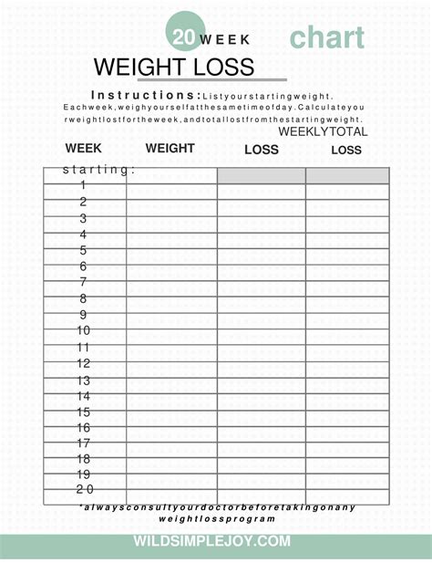 Free Printable Weight Loss Tracker Templates Pdf Word Monthly Weekly