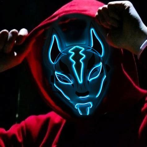 Halloween Glow In The Dark Mask Fox Mask Light Mask Animal Masks