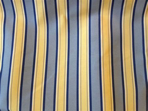 Blue And Yellow Stripe Medium Weight Home Decor Fabric By Yard