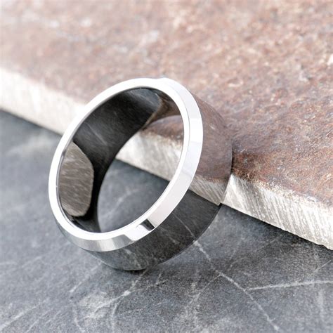 Mens Plain Stainless Steel Ring With Curved Edges By Grace And Valour