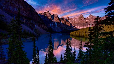 Download Moraine Lake Banff National Park Nature Wallpaper 2560x1080 Images
