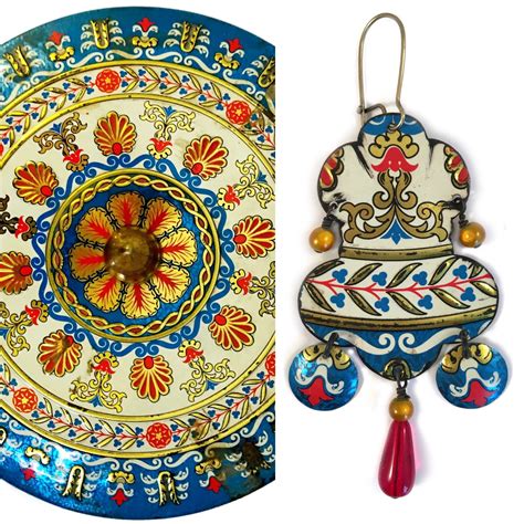 Upcycled Tin Jewelry, Handmade Jewlery, Beaded Jewelry Diy, Diy Beads