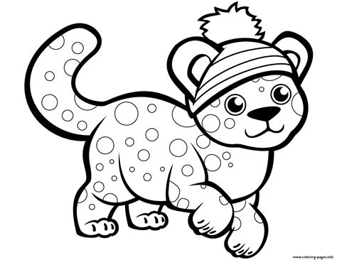 800x606 king cheetah coloring page. Cute Cheetah In Winter Hat Coloring Pages Printable
