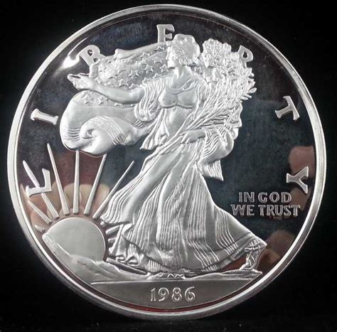 1986 Anniversary 1lb 999 Fine Silver Liberty Coin