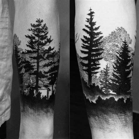 Nature Forearm Tattoo Trees Forest Tattoo Trees Tree Line Tattoo Pine