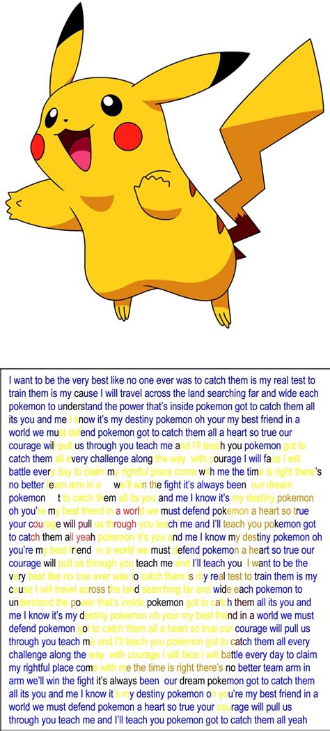 Pikachu Text Art By Basem142 On Deviantart