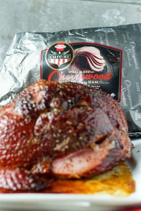 Cherry Smoked Ham With Bourbon Mustard Glaze Recipe By Blackberry Babe