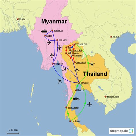 Explore syrian civil war news on live map in english. StepMap - Thailand / Myanmar - Landkarte für Asien