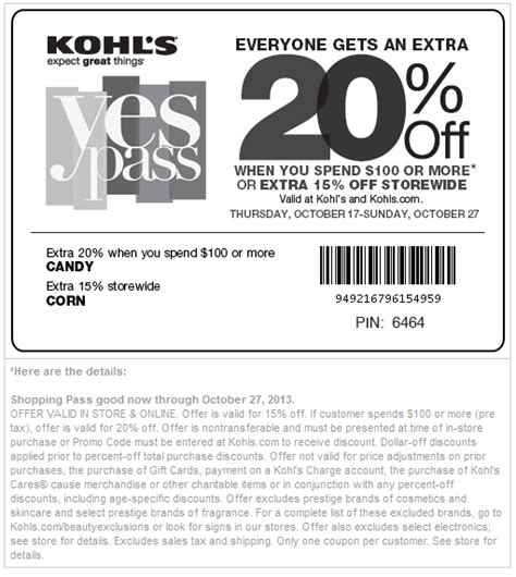 Free coupons and promotion codes, printable coupons and online coupon codes. Pinned October 17th: 15% off everything and more at Kohls ...
