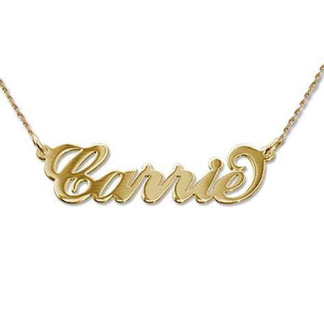 small 14k gold carrie style name necklace black hills gold jewelry gold name necklace name