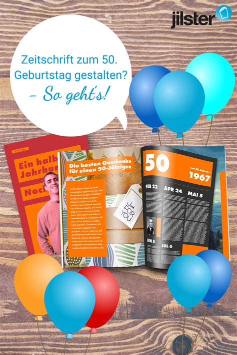 Große auswahl an designs auf hochwertigem papier Eine Zeitschrift zum 50. Geburtstag selbst gestalten ...