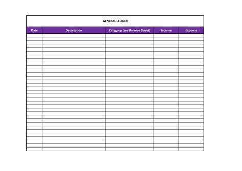 Free Printable General Ledger Templates [Word & Excel & PDF] Small Business