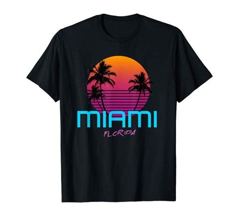 Miami Florida Retro 80s T Shirt Clothing T Shirt Retro