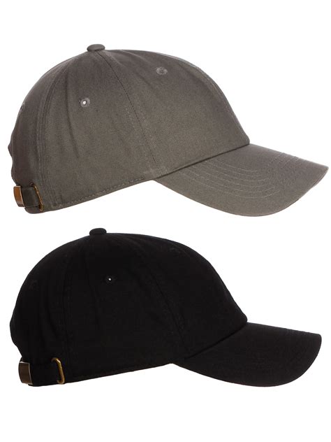 Dandi Plain Dad Hat 100 Cotton Unstructured Hat Unisex Strap Cap 2pk