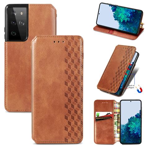 Galaxy S21 Ultra Wallet Case Dteck Premium Pu Leather Flip Folio