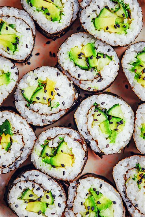 Avocado Sushi Rolls Recipe The Awesome Green