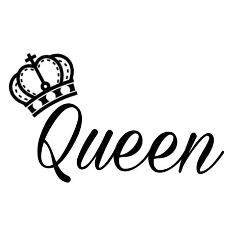 crown queen royal text - Sticker by Tikku