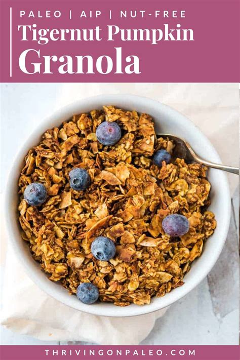 If You Like Pumpkin Spice You Re Gonna Love This Tigernut Based Granola