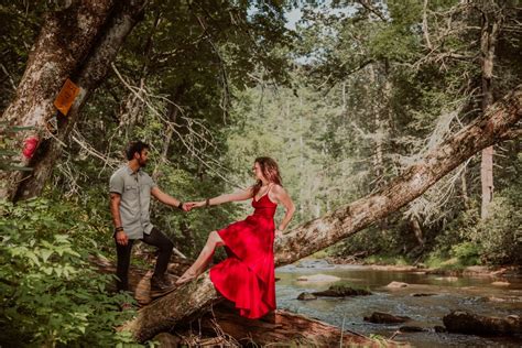 Romantic Forest Engagement Shoot Popsugar Love And Sex Photo 7