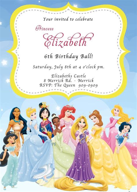 Pin By Hayley Swartz On Kid Invites Princess Birthday Party