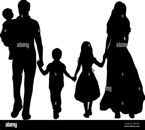 Familia Con Tres Hijos Imágenes Vectoriales De Stock Alamy