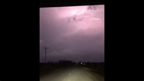 Mayfield Ky Nighttime Tornado Footage Caught On Camera Youtube